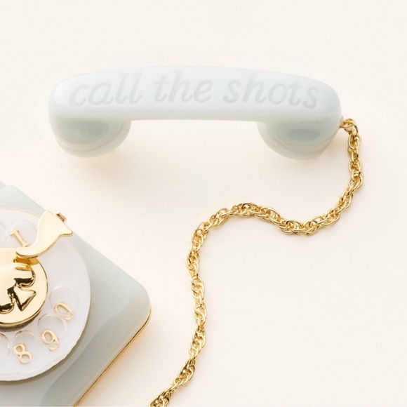 Kate Spade Gold and White Telephone Brooch - Picture 3 of 4